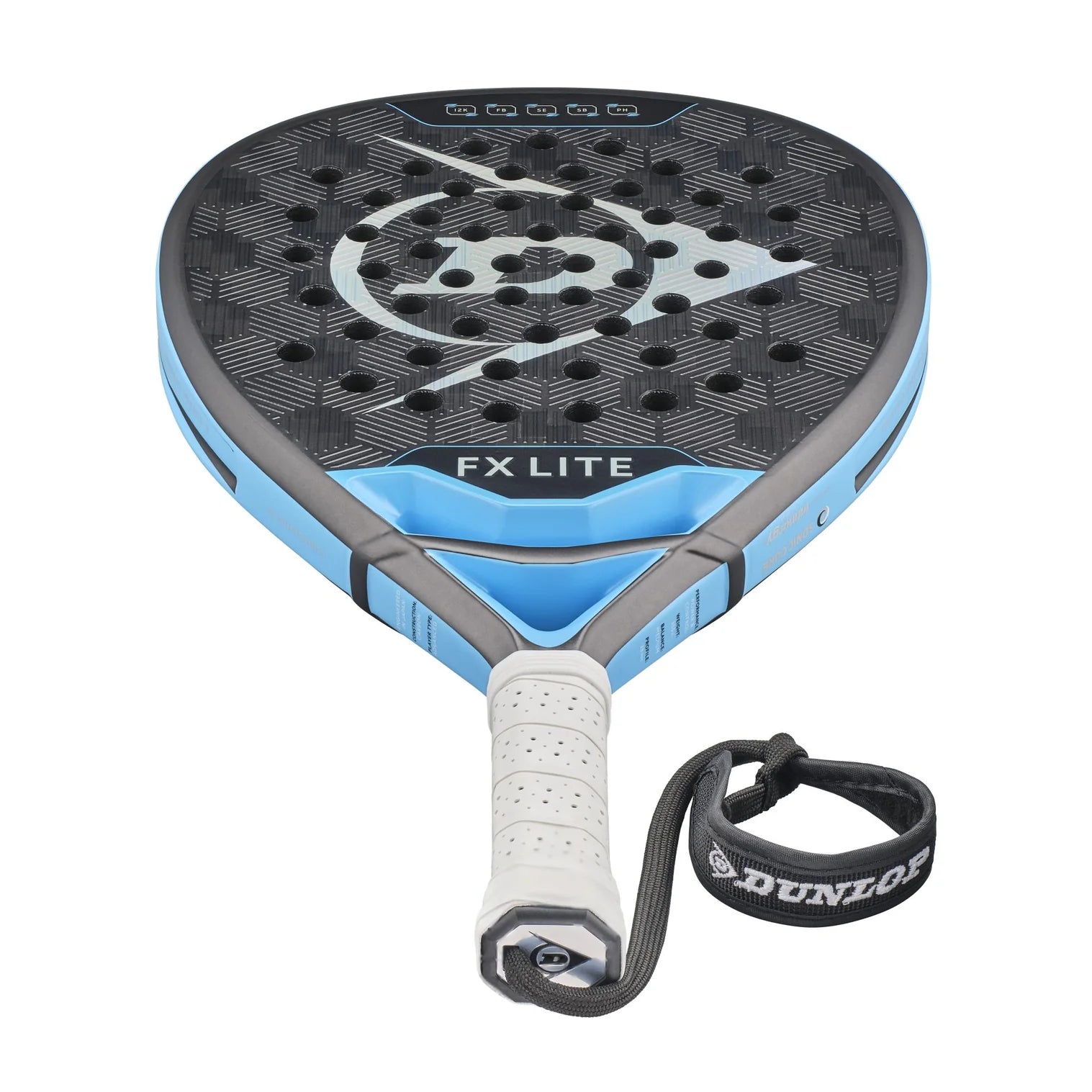 Dunlop Infinity Pro Silver Padelracket – Zwart/zilver – Powerbar-technologie – Oversized Vorm Met 38 Mm Kern – Geschikt Voor Gevorderden En Professionals